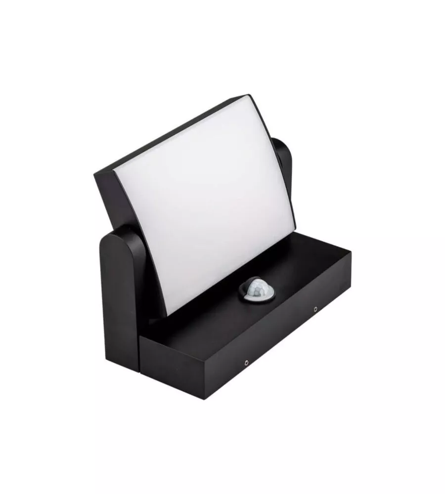 APPLIQUE LED SOLARE DA ESTERNO RETTANGOLARE VTAC NERO 4000K