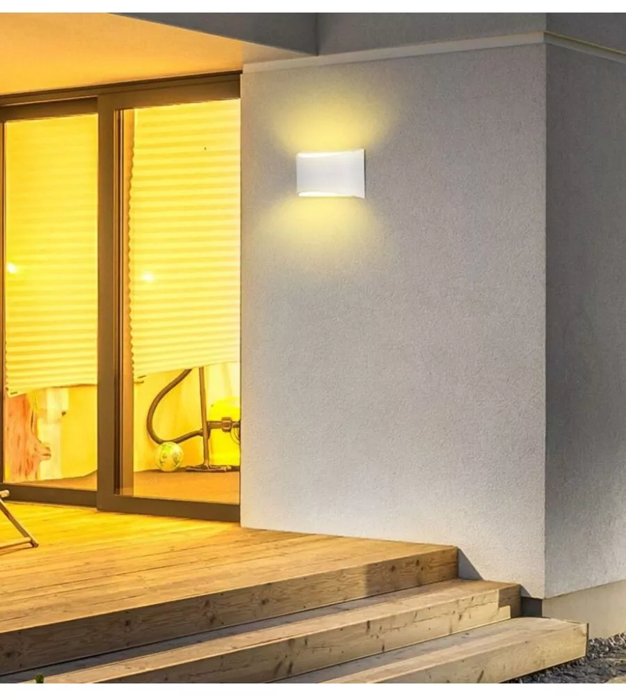 APPLIQUE LED DA ESTERNO A DOPPIO FASCIO LUMINOSO VTAC "BRIDGELUX" BIANCO 4000K