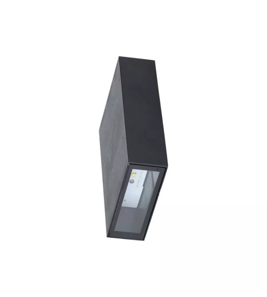APPLIQUE LED DA ESTERNO RETTANGOLARE VERTICALE A DOPPIO FASCIO LUMINOSO VTAC NERO 3000K