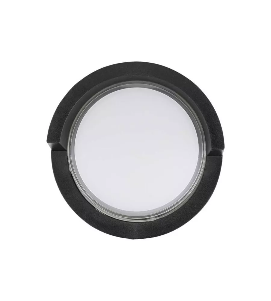 APPLIQUE LED DA ESTERNO ROTONDA SEMICOPERTA VTAC NERO 4000K 12W
