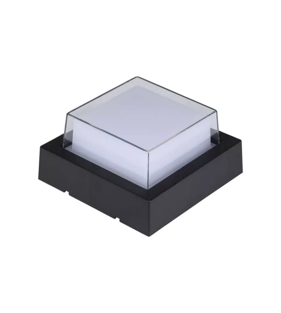 APPLIQUE LED DA ESTERNO QUADRATA SCOPERTA VTAC NERO 3000K 7W