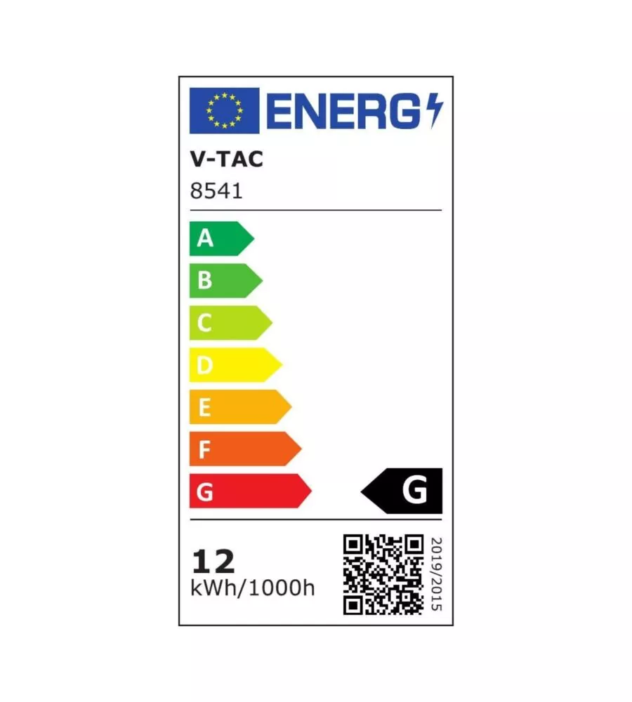 APPLIQUE LED DA ESTERNO ROTONDA SCOPERTA VTAC NERO 3000K 12W