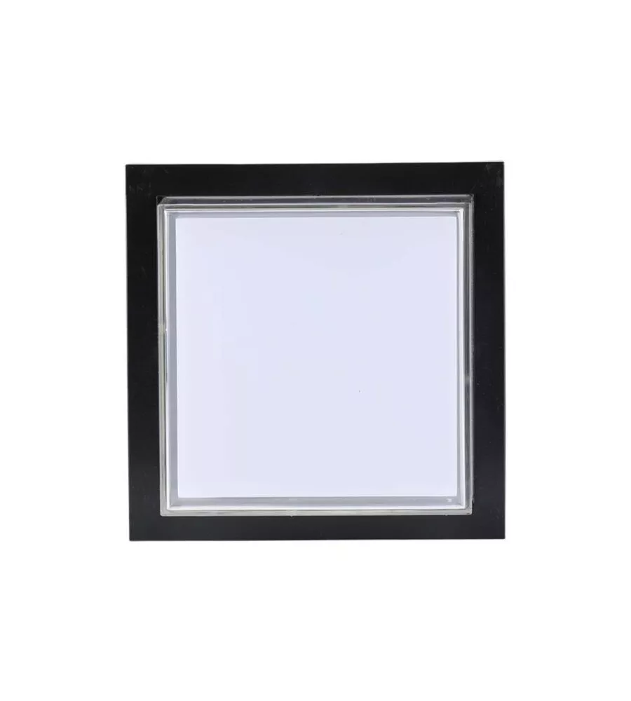 APPLIQUE LED DA ESTERNO QUADRATA SCOPERTA VTAC NERO 4000K 12W