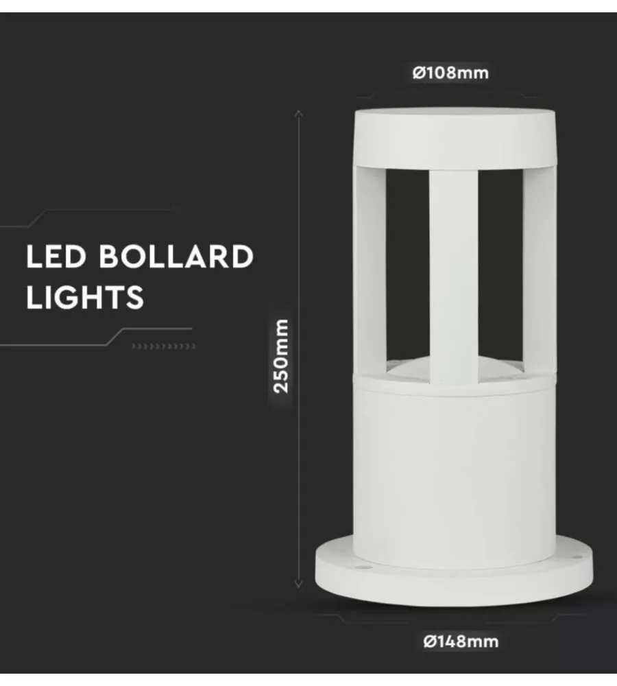 LAMPADA LED DA TERRA DA ESTERNO VTAC BIANCO 6400K