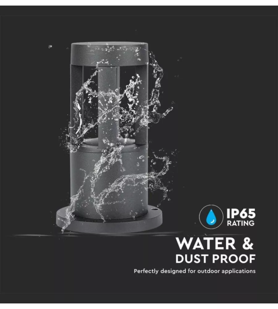 LAMPADA LED DA TERRA DA ESTERNO VTAC NERO 3000K