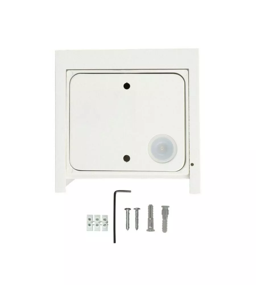 APPLIQUE LED DA ESTERNO QUADRATA A DOPPIO FASCIO LUMINOSO VTAC BIANCO 3000K