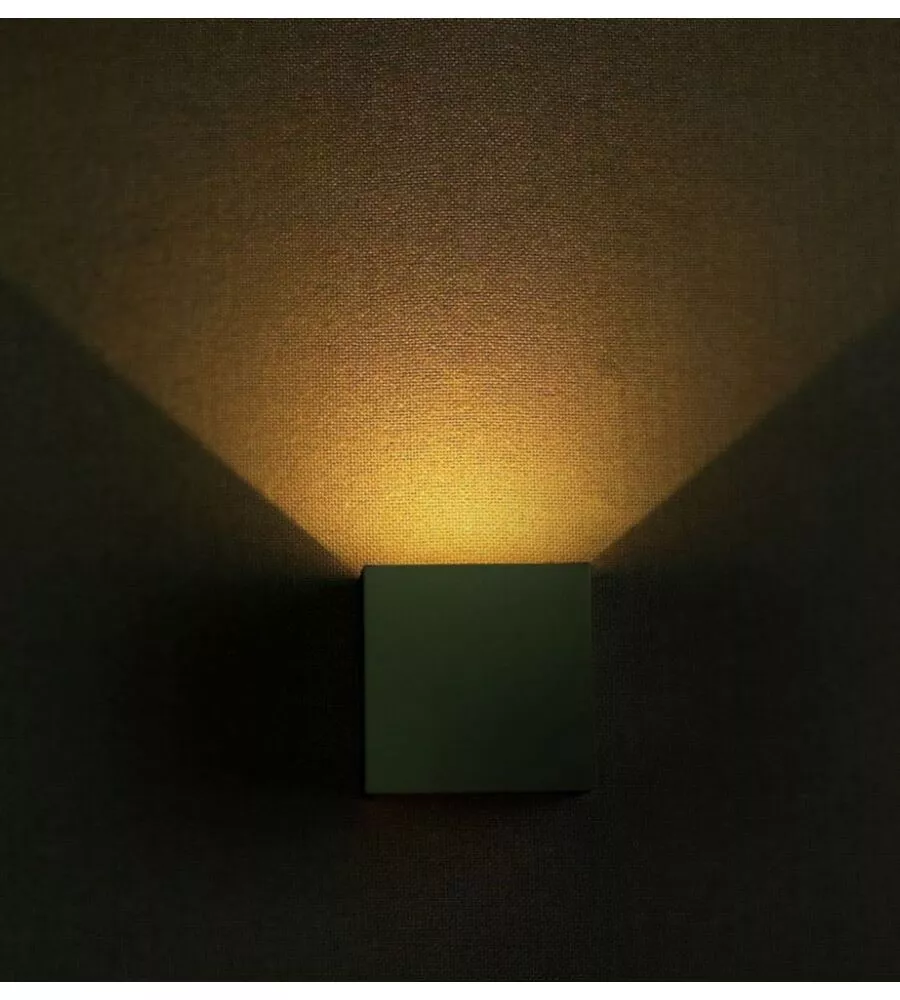 APPLIQUE LED DA ESTERNO QUADRATA A DOPPIO FASCIO LUMINOSO VTAC GRIGIO 4000K