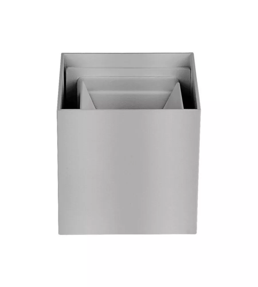 APPLIQUE LED DA ESTERNO QUADRATA A DOPPIO FASCIO LUMINOSO VTAC GRIGIO 4000K