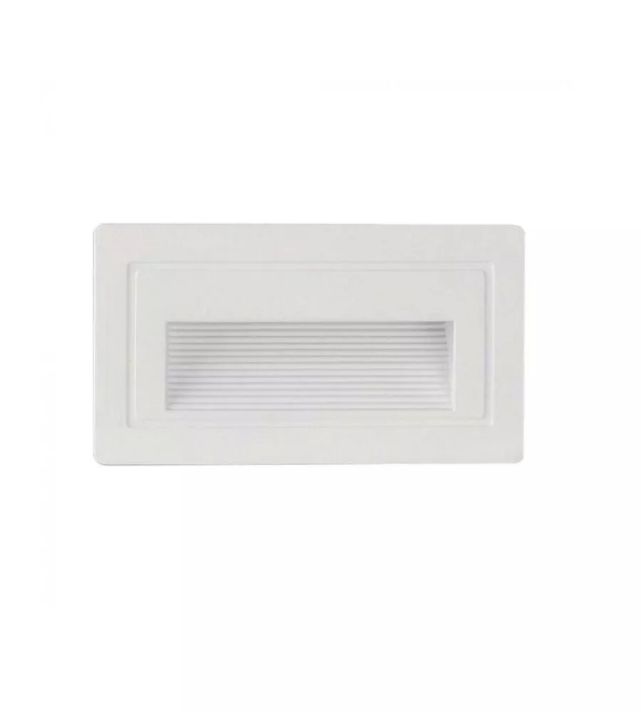 FARETTO LED SEGNAPASSO AD INCASSO DA ESTERNO RETTANGOLARE VTAC BIANCO 3000K