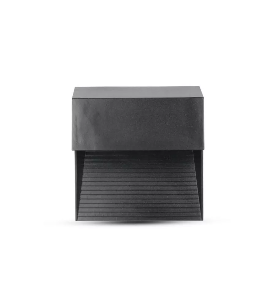 FARETTO LED SEGNAPASSO A PLAFONE DA ESTERNO QUADRATO VTAC NERO 3000K
