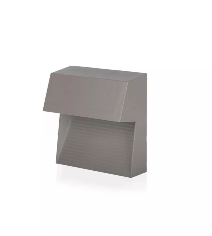 FARETTO LED SEGNAPASSO A PLAFONE DA ESTERNO QUADRATO VTAC GRIGIO 4000K