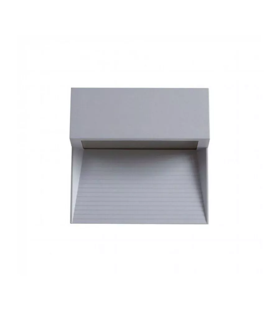 FARETTO LED SEGNAPASSO A PLAFONE DA ESTERNO QUADRATO VTAC GRIGIO 4000K