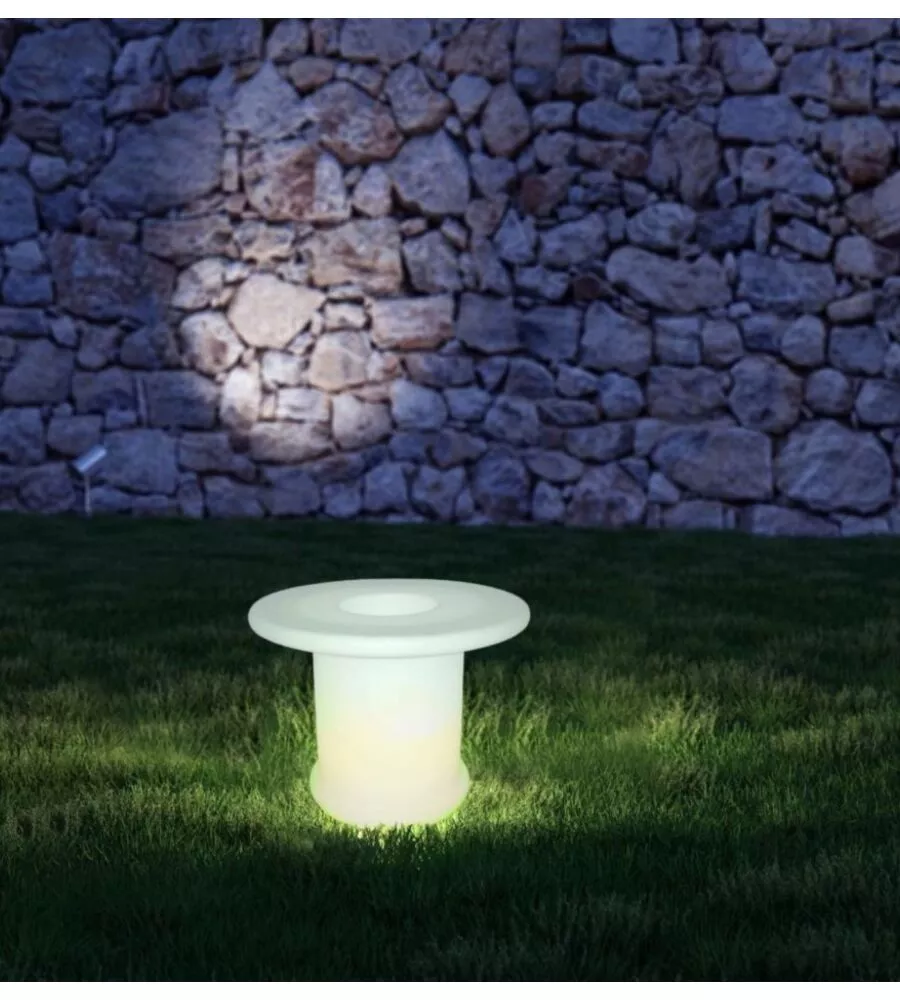 TAVOLO DA ESTERNO LED RGB VTAC CON TELECOMANDO BIANCO 72X72X58 CM