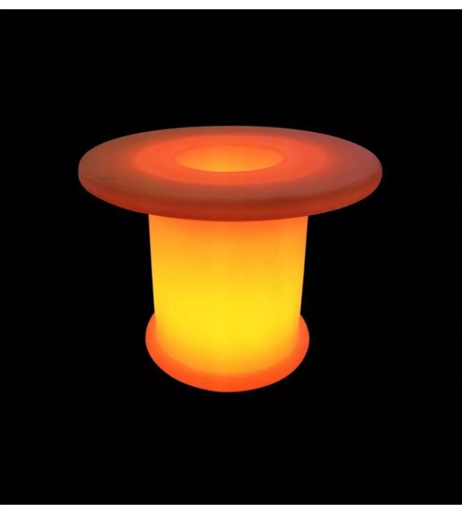 TAVOLO DA ESTERNO LED RGB VTAC CON TELECOMANDO BIANCO 72X72X58 CM