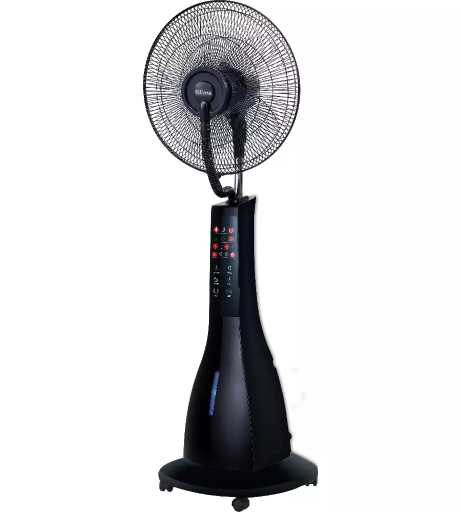 VENTILATORE NEBULIZZATORE A PIANTANA QLIMA "FMS40" NERO 90W