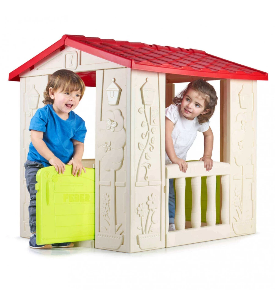 CASETTA DA GIARDINO PER BAMBINI ELICA GARDEN "HAPPY" IN PLASTICA MULTICOLOR 104X90X101,5 CM