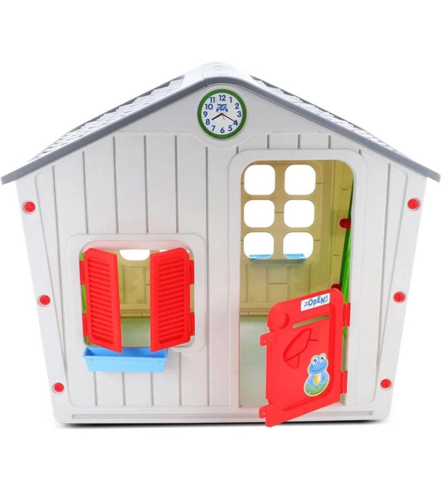 CASETTA DA GIARDINO PER BAMBINI ELICA GARDEN "VILLAGE" IN PLASTICA MULTICOLOR 140X108X115 CM