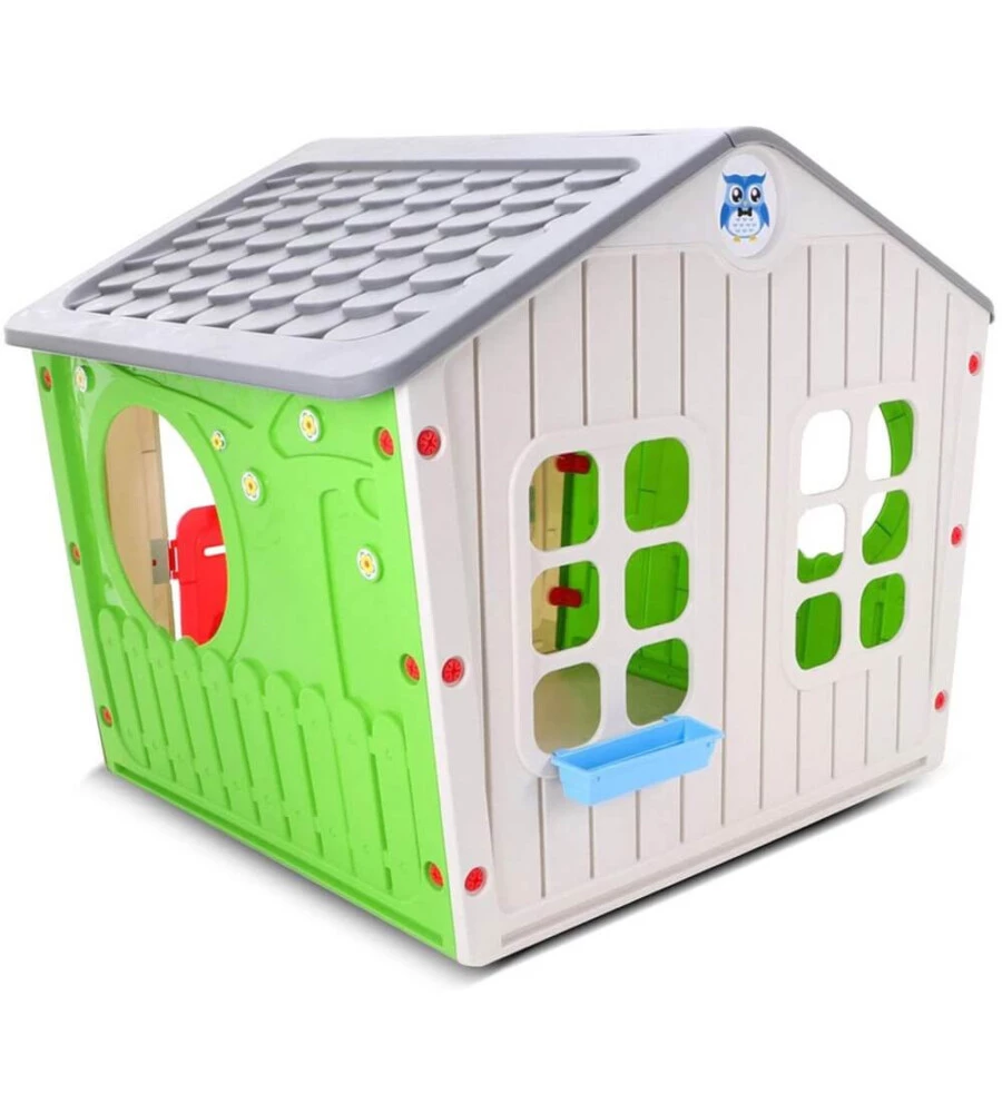 CASETTA DA GIARDINO PER BAMBINI ELICA GARDEN "VILLAGE" IN PLASTICA MULTICOLOR 140X108X115 CM