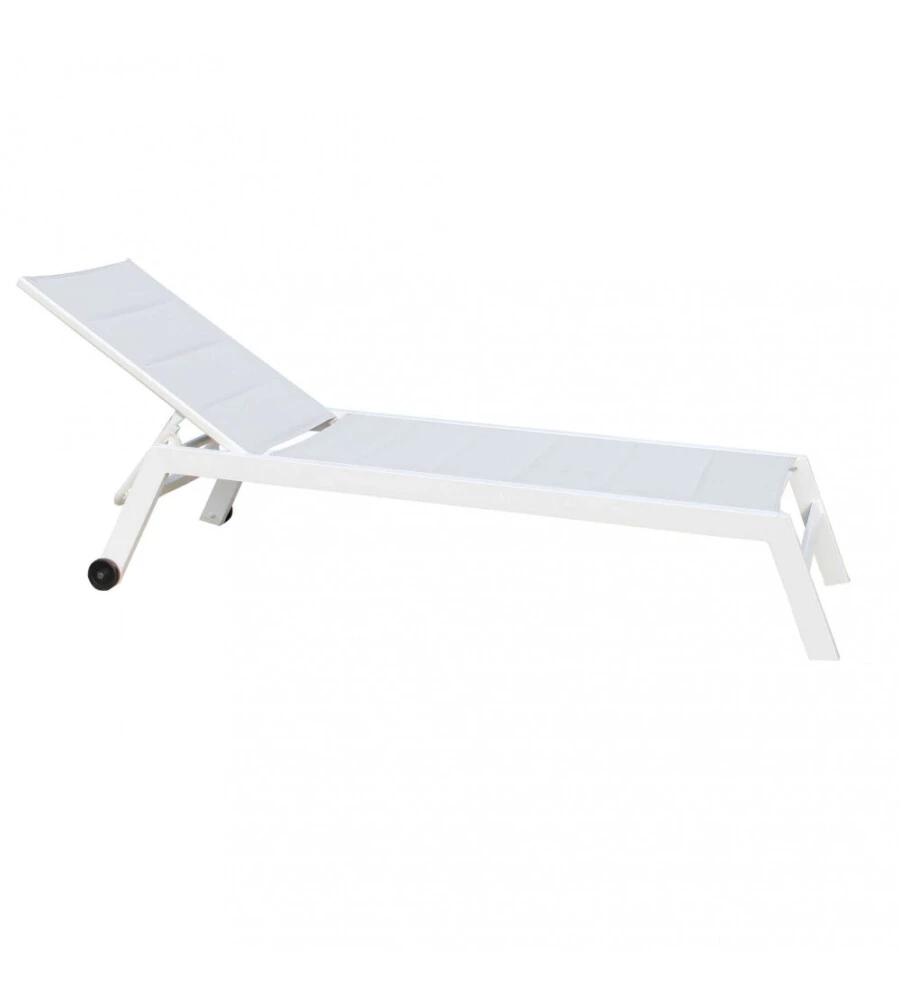 SDRAIO RECLINABILE ELICA GARDEN "FORMENTERA" IN ALLUMINIO BIANCO 198X61X95 CM