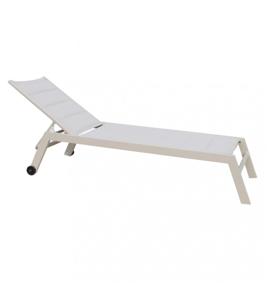 SDRAIO RECLINABILE ELICA GARDEN "FORMENTERA" IN ALLUMINIO TORTORA 198X61X95 CM