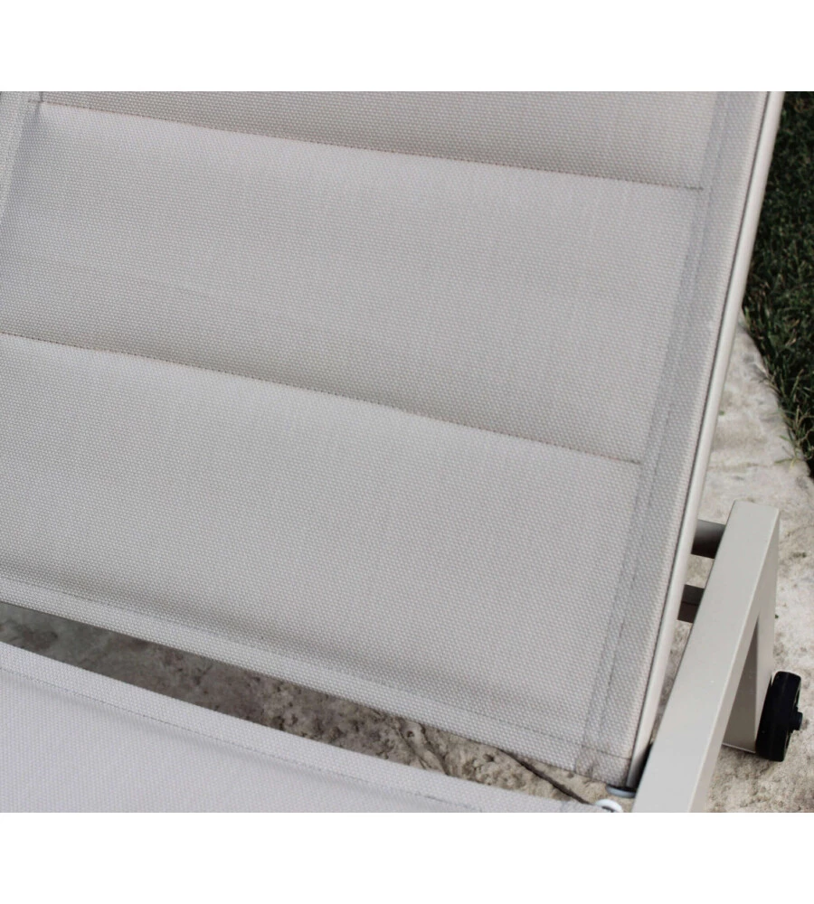 SDRAIO RECLINABILE ELICA GARDEN "FORMENTERA" IN ALLUMINIO TORTORA 198X61X95 CM