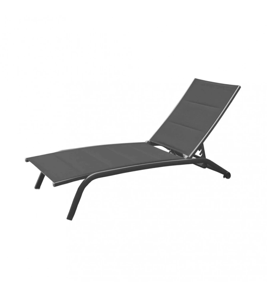 SDRAIO RECLINABILE E IMPILABILE ELICA GARDEN "ITACA" IN ALLUMINIO ANTRACITE 161X62X92,5 CM