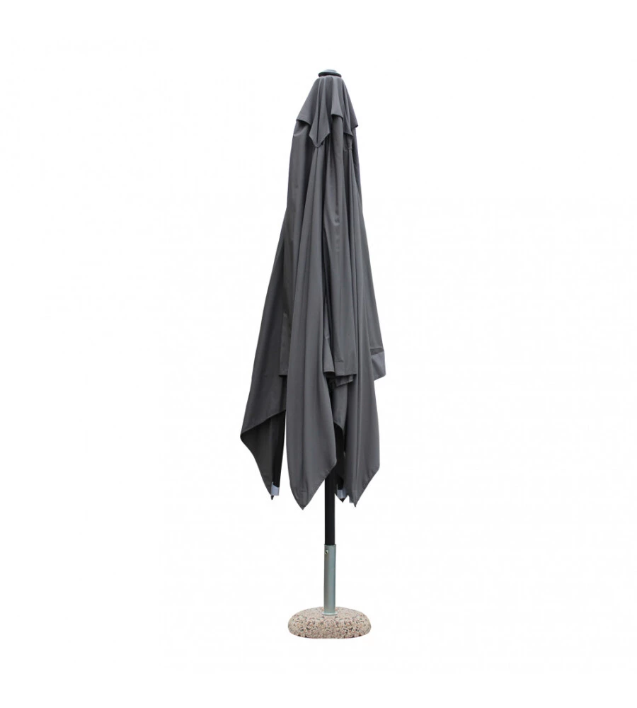 OMBRELLONE DA GIARDINO ELICA GARDEN "BRIAN" IN ALLUMINIO E POLIESTERE GRIGIO 300X300X265 CM
