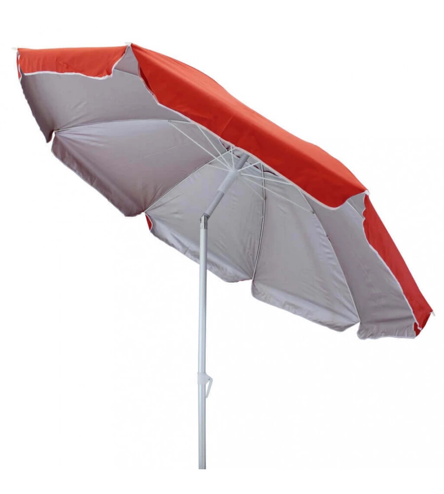 OMBRELLONE DA SPIAGGIA ROTONDO ELICA GARDEN CON PROTEZIONE UV IN ACCIAIO E NYLON COLORI ASSORTITI 180X180 CM