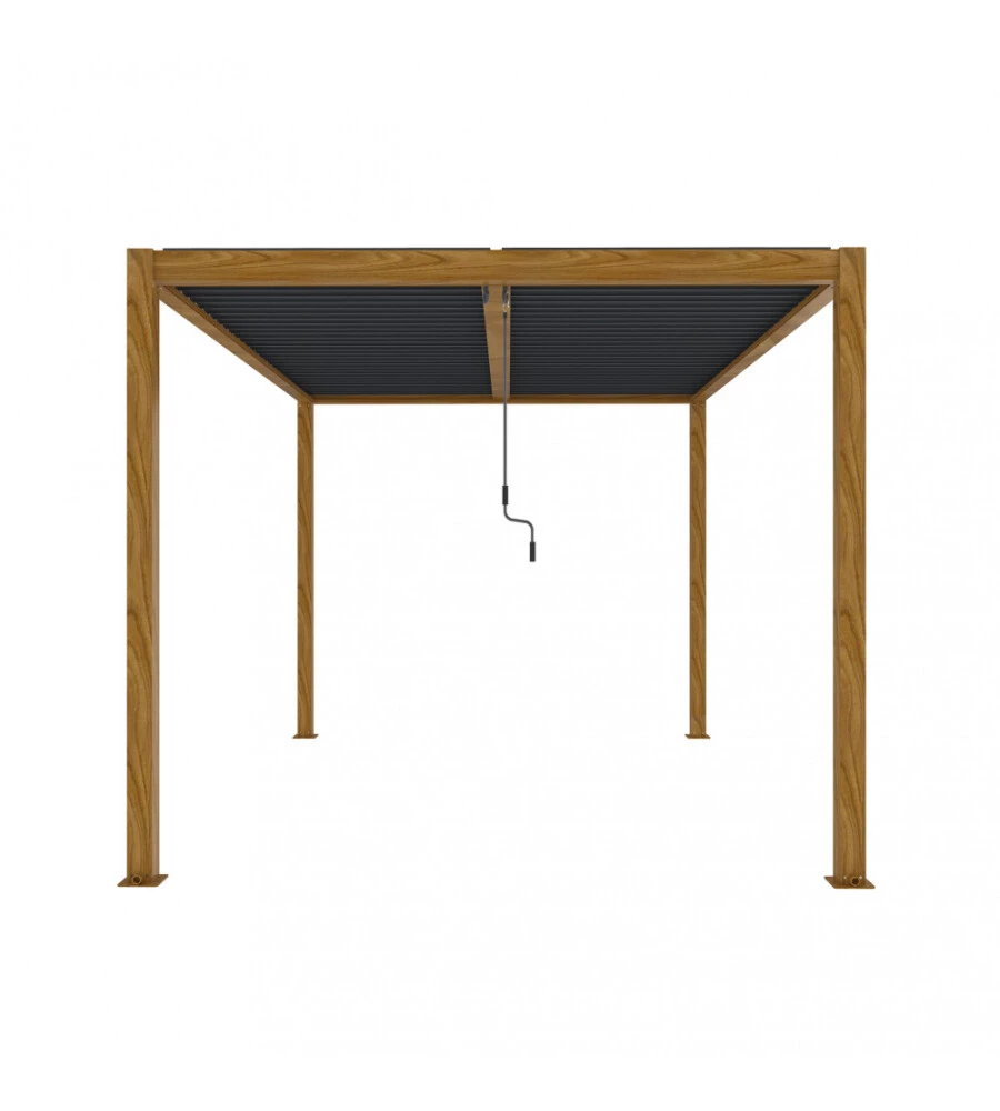 PERGOLA BIOCLIMATICA ELICA GARDEN EFFETTO LEGNO 294X394X250 CM