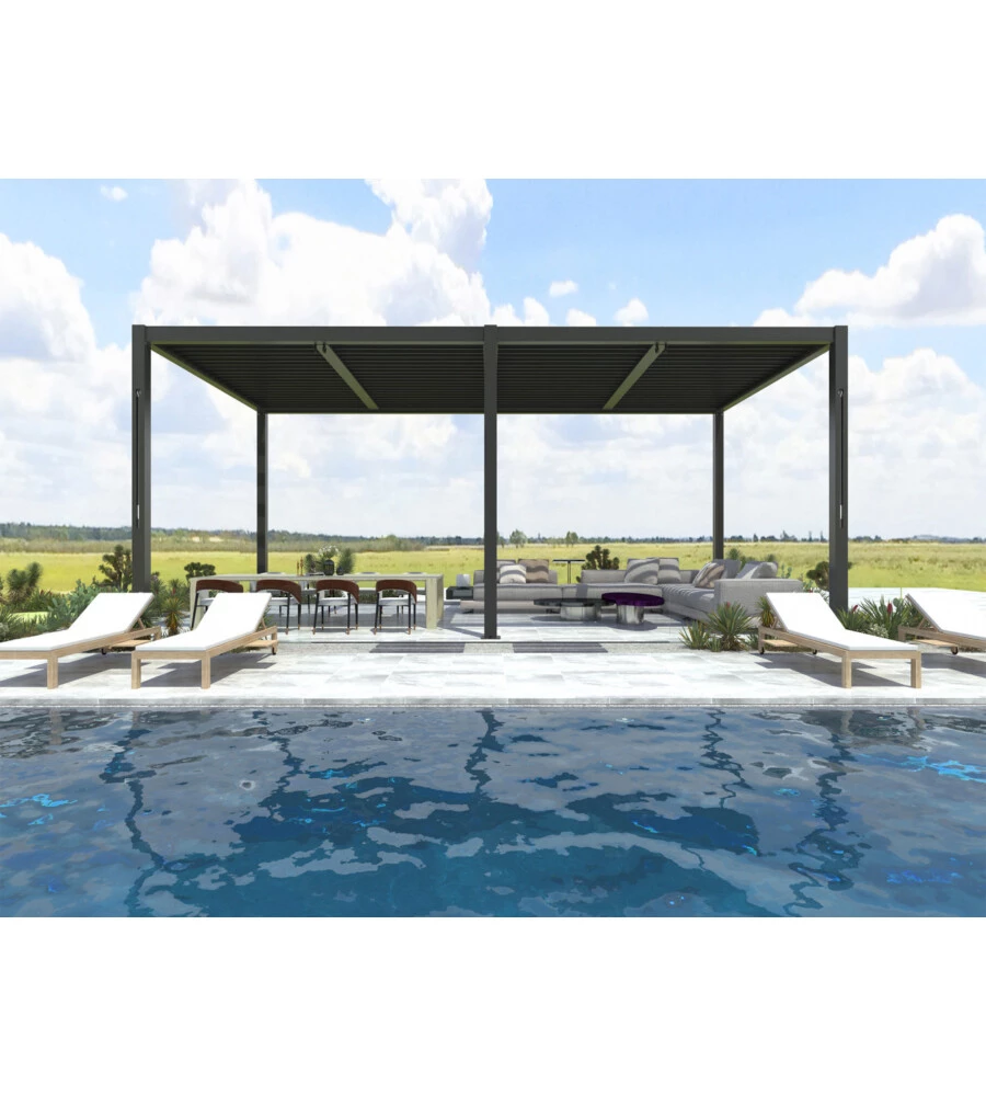 PERGOLA BIOCLIMATICA ELICA GARDEN ANTRACITE 5,8X3X2,5 M