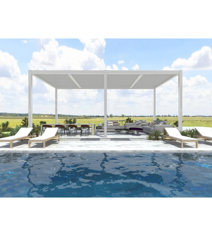 PERGOLA BIOCLIMATICA ELICA GARDEN BIANCO 5,8X3X2,5 MT