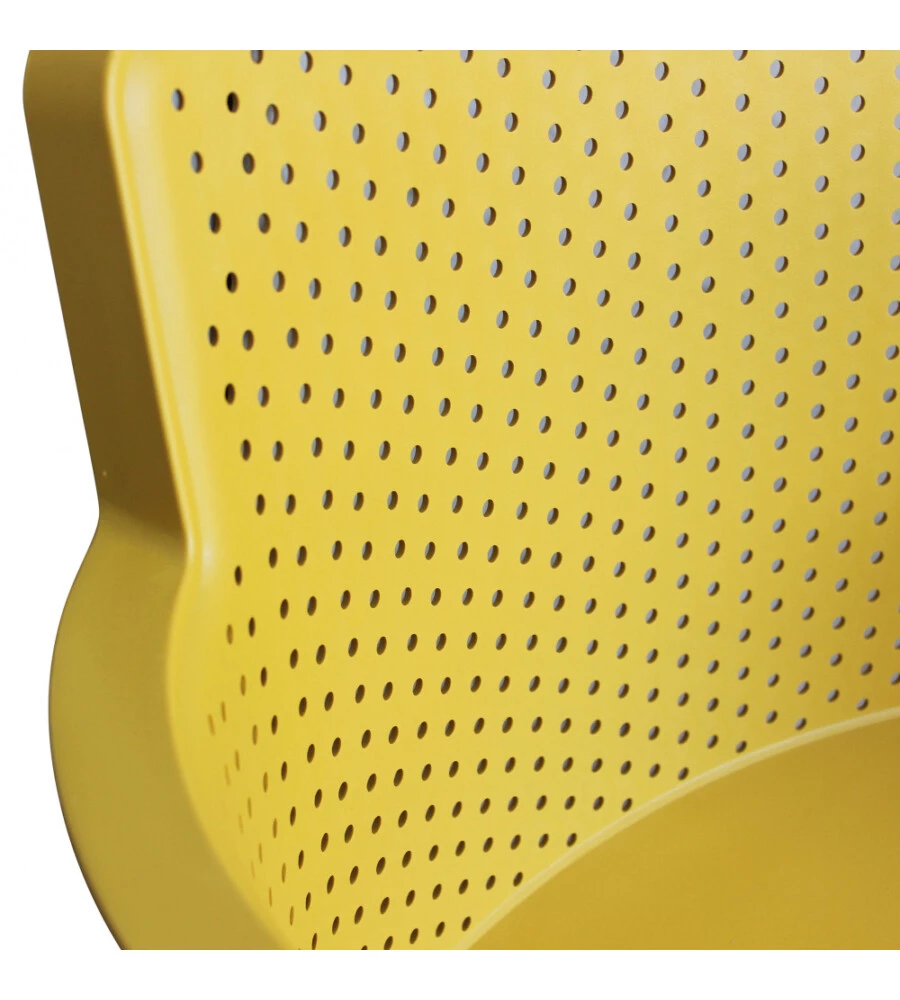 SEDIA DA ESTERNO IMPILABILE ELICA GARDEN "CATHY" IN POLIPROPILENE GIALLO 60X58X76,5 CM