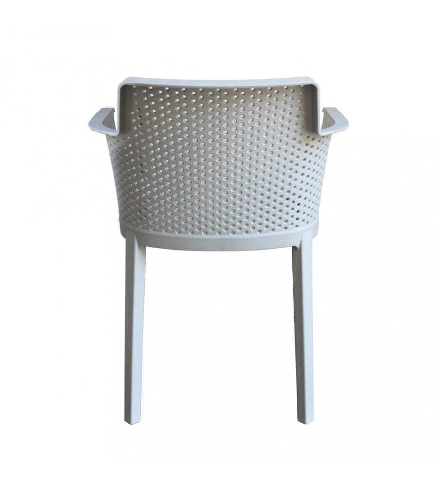 SEDIA DA ESTERNO IMPILABILE ELICA GARDEN "CATHY" IN POLIPROPILENE GRIGIO 60X58X76,5 CM