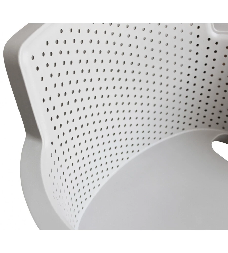 SEDIA DA ESTERNO IMPILABILE ELICA GARDEN "CATHY" IN POLIPROPILENE GRIGIO 60X58X76,5 CM
