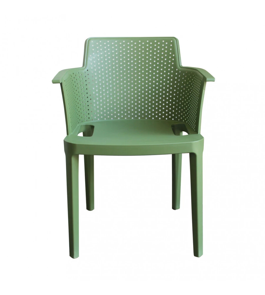 SEDIA DA ESTERNO IMPILABILE ELICA GARDEN "CATHY" IN POLIPROPILENE VERDE SCURO 60X58X76,5 CM