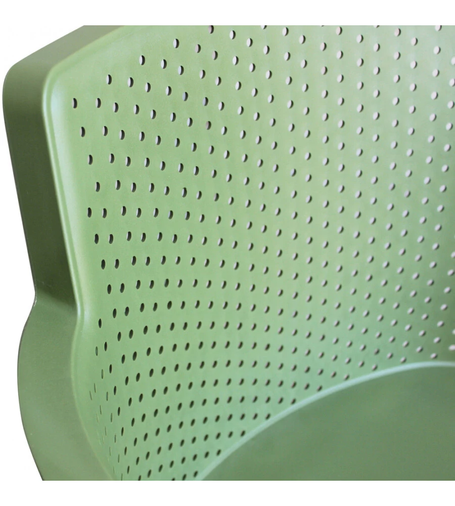 SEDIA DA ESTERNO IMPILABILE ELICA GARDEN "CATHY" IN POLIPROPILENE VERDE SCURO 60X58X76,5 CM
