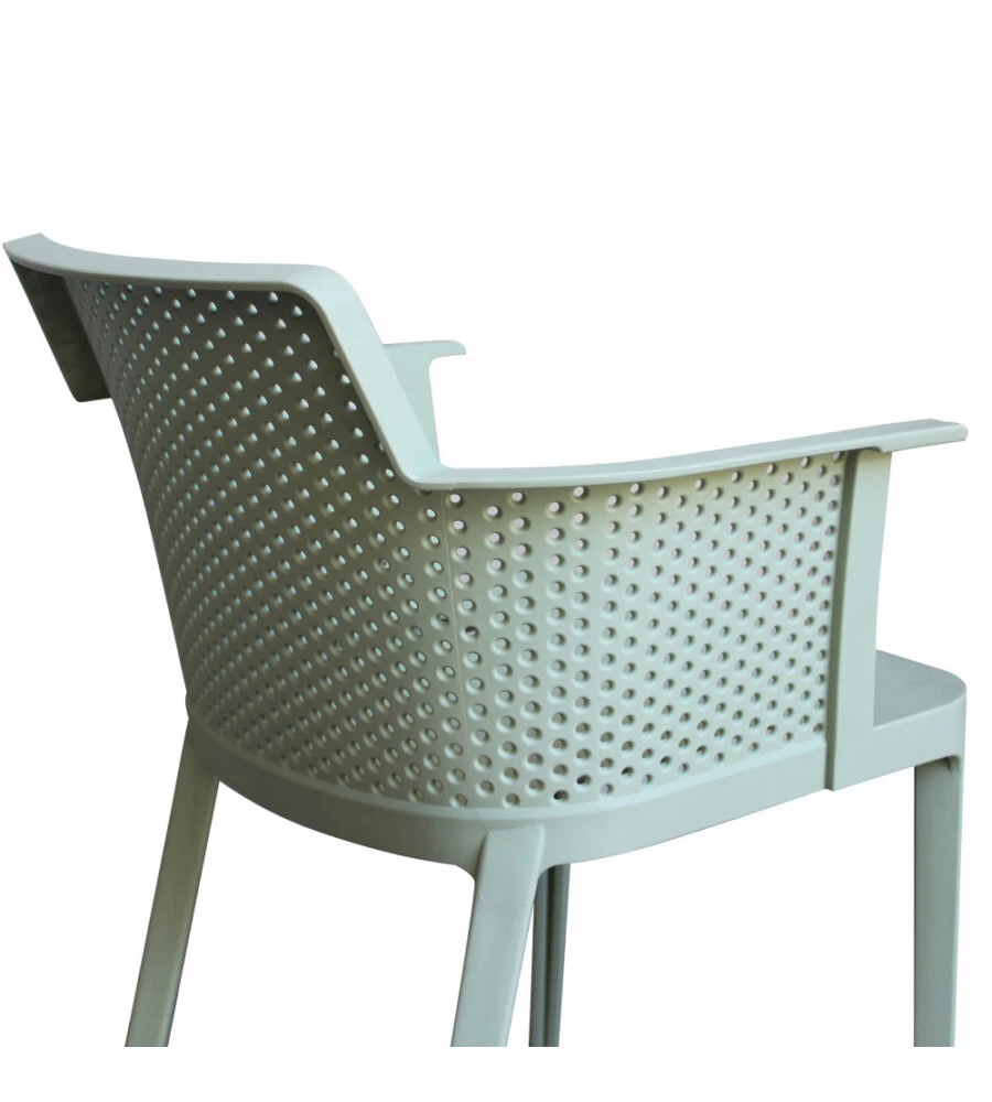 SEDIA DA ESTERNO IMPILABILE ELICA GARDEN "CATHY" IN POLIPROPILENE VERDE MENTA 60X58X76,5 CM