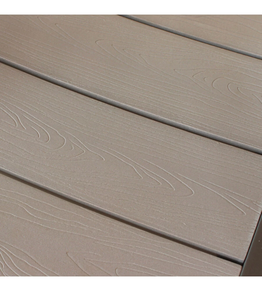 SEDIA DA ESTERNO IMPILABILE ELICA GARDEN "CERVIA" IN ALLUMINIO E POLYWOOD TAUPE E GRIGIO 58X46,5X87 CM