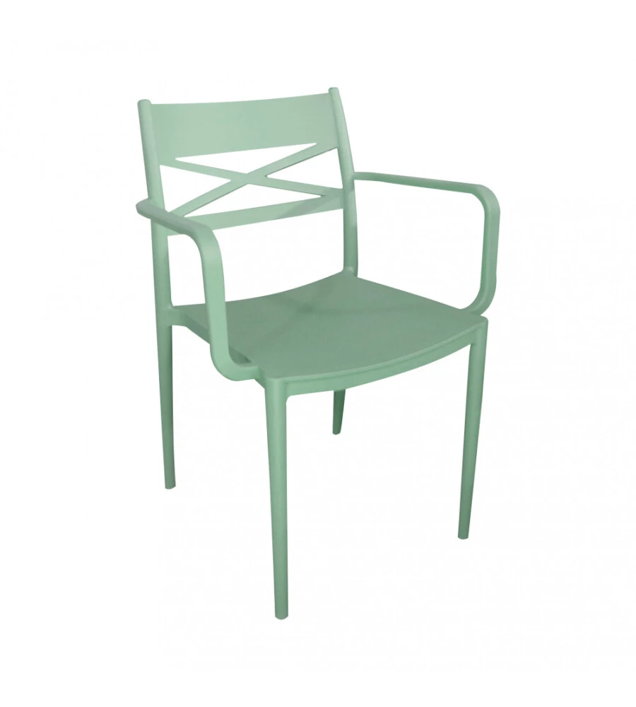 SEDIA DA ESTERNO ELICA GARDEN "DARLEEN" IN POLIPROPILENE VERDE 55X55X81 CM