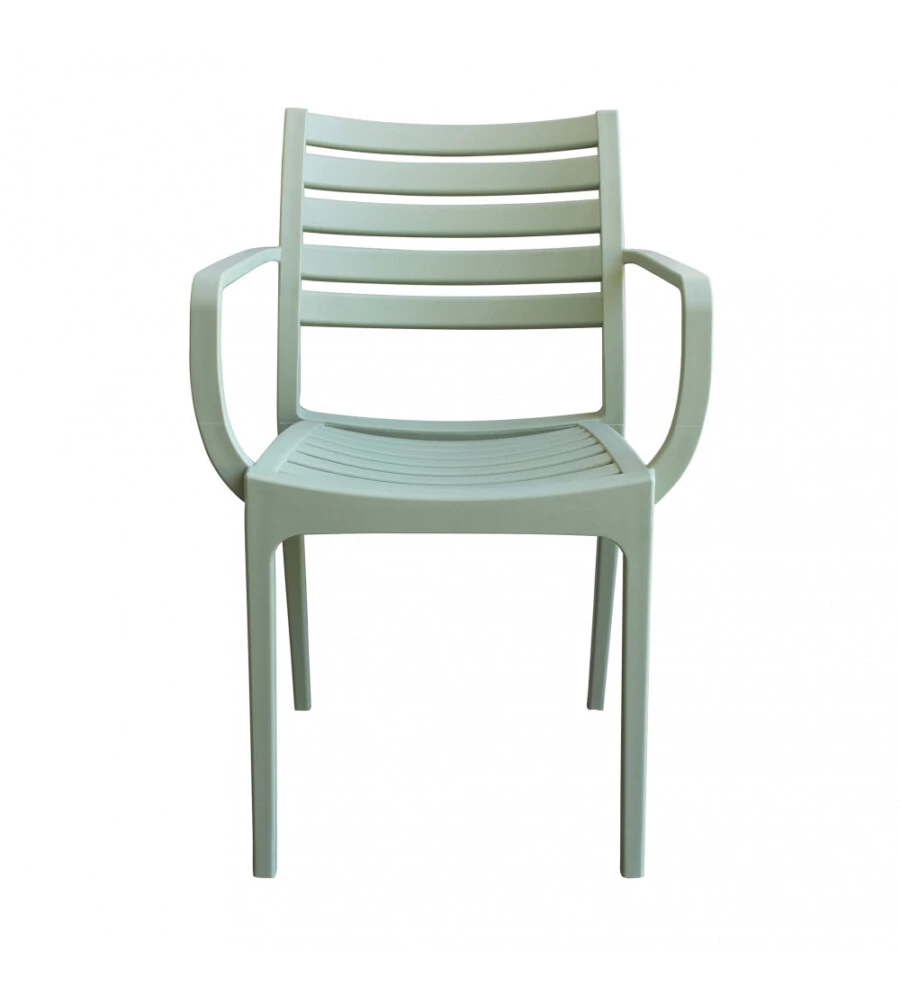 SEDIA DA ESTERNO IMPILABILE ELICA GARDEN "EVELINE" IN POLIPROPILENE VERDE CHIARO 58,5X55,2X84 CM