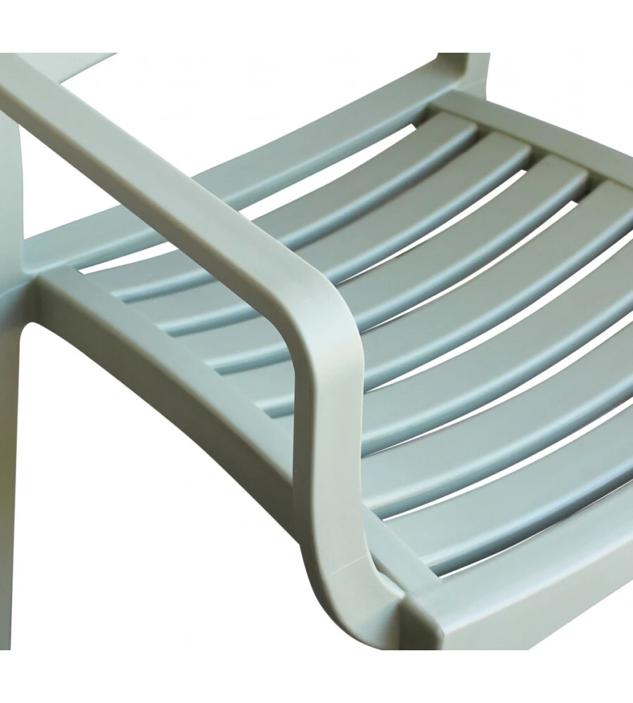SEDIA DA ESTERNO IMPILABILE ELICA GARDEN "EVELINE" IN POLIPROPILENE VERDE CHIARO 58,5X55,2X84 CM