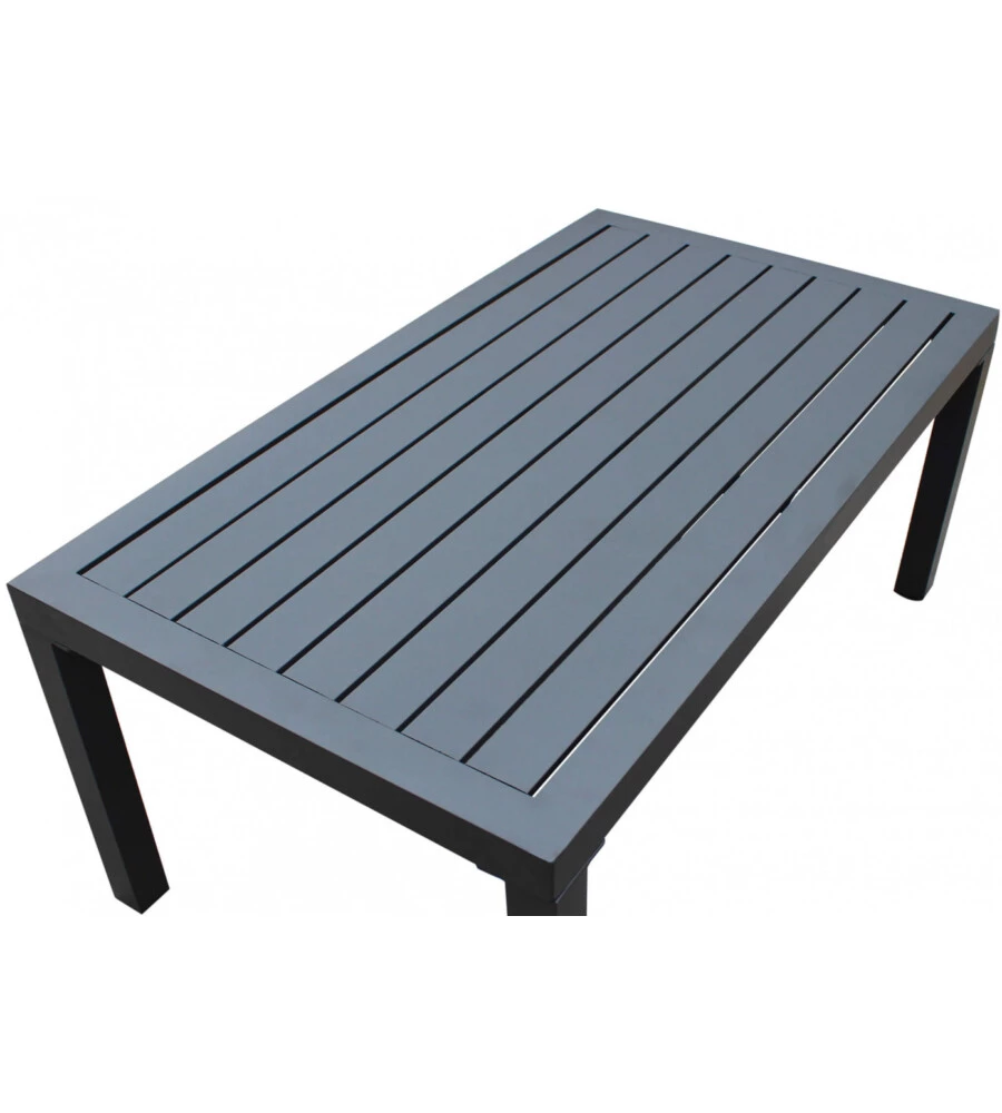 SET DA GIARDINO ELICA GARDEN "HELSINKI" IN ALLUMINIO ANTRACITE CON 2 POLTRONE, UN DIVANO E UN TAVOLINO