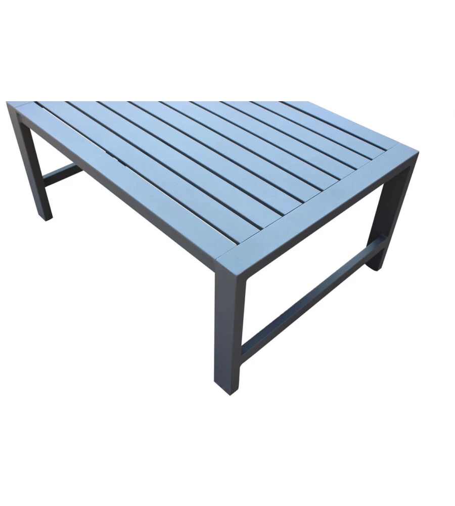 SET DA GIARDINO ELICA GARDEN "AVANA" IN ALLUMINIO ANTRACITE CON 2 POLTRONE, UN DIVANO E UN TAVOLINO