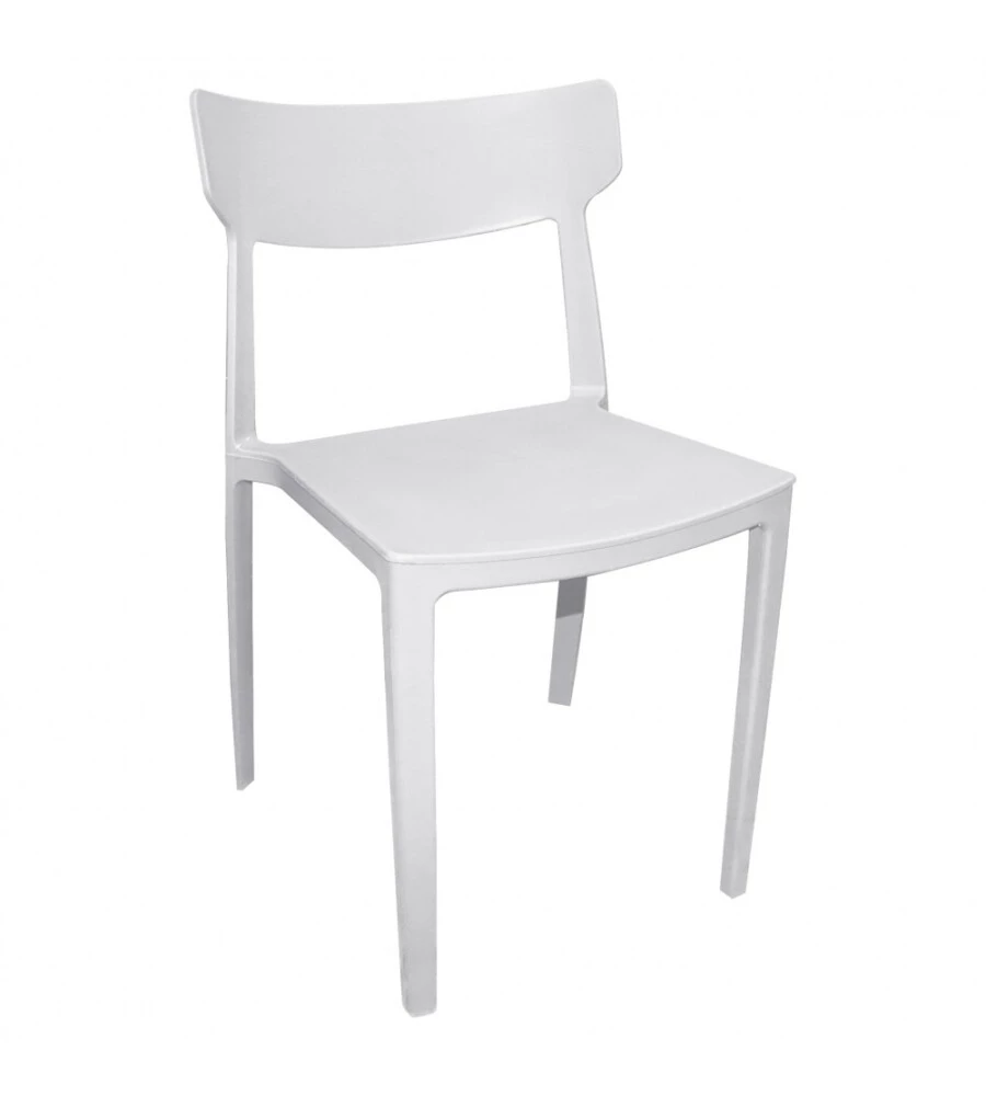 SEDIA DA ESTERNO ELICA GARDEN "DEBBY" IN POLIPROPILENE BIANCO 46,5X49X80,5 CM