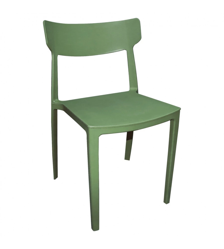 SEDIA DA ESTERNO ELICA GARDEN "DEBBY" IN POLIPROPILENE VERDE 46,5X49X80,5 CM