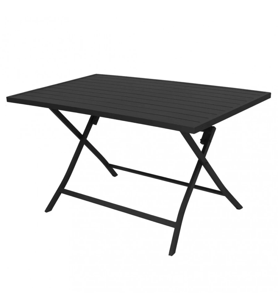 TAVOLO DA GIARDINO PIEGHEVOLE ELICA GARDEN "ALABAMA" IN ALLUMINIO ANTRACITE 77X130X73 CM