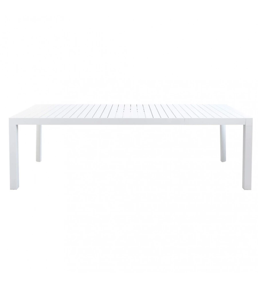 TAVOLO DA GIARDINO ALLUNGABILE ELICA GARDEN "HOUSTON" IN ALLUMINIO BIANCO 160/240X100x75 CM