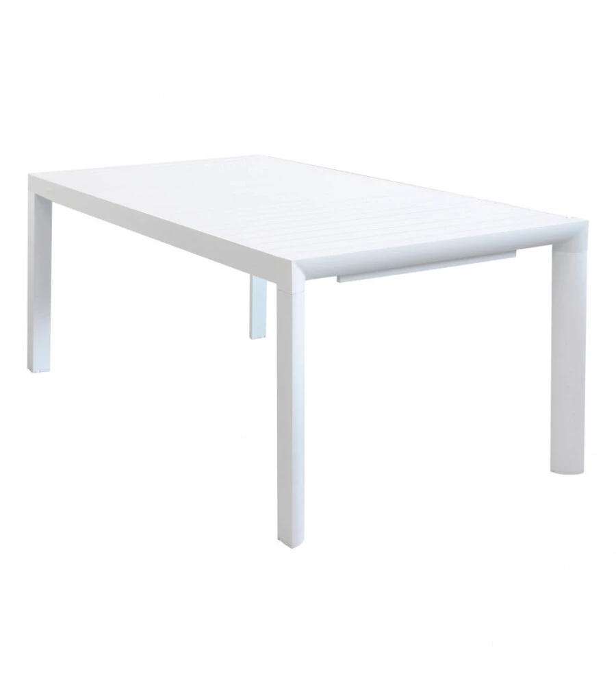 TAVOLO DA GIARDINO ALLUNGABILE ELICA GARDEN "HOUSTON" IN ALLUMINIO BIANCO 160/240X100x75 CM