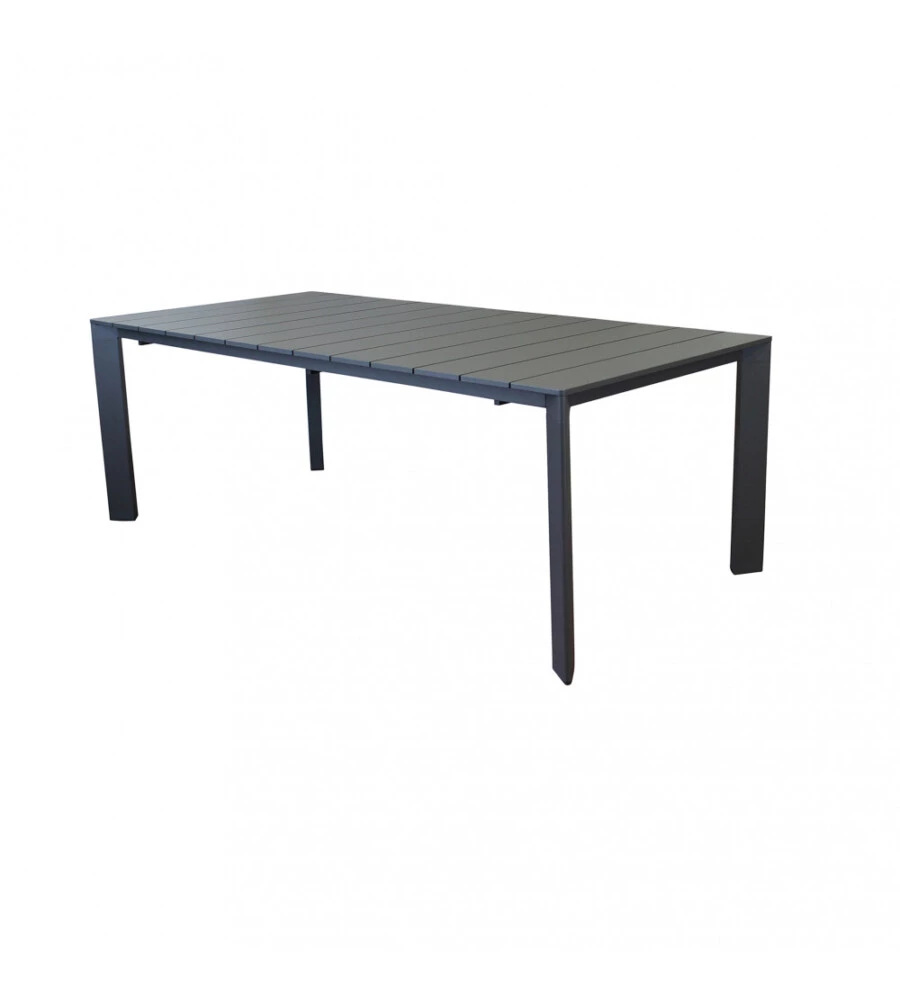 TAVOLO DA GIARDINO ALLUNGABILE ELICA GARDEN "SACRAMENTO" IN ALLUMINIO ANTRACITE 165/215X85X75 CM