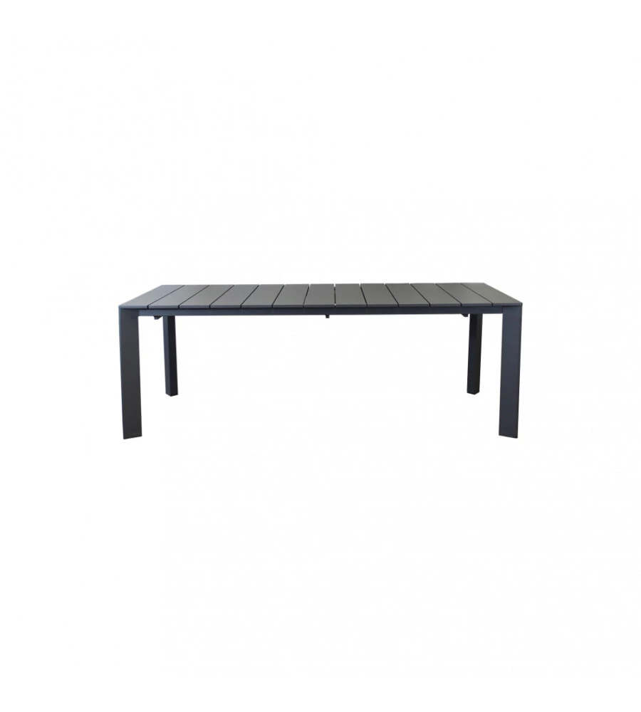 TAVOLO DA GIARDINO ALLUNGABILE ELICA GARDEN "SACRAMENTO" IN ALLUMINIO ANTRACITE 165/215X85X75 CM